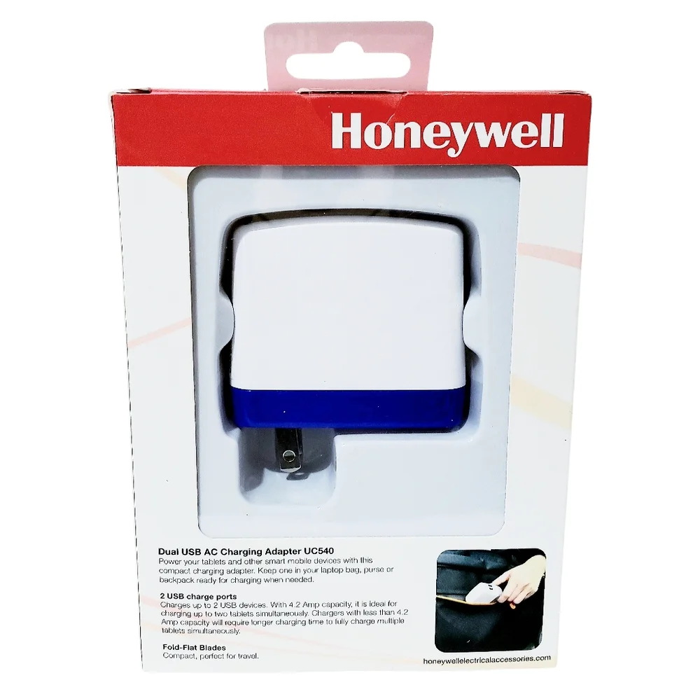 Honeywell Dual USB AC Charging Adapter UC540 4.2 Amp for Tablets/ Mobile Devices